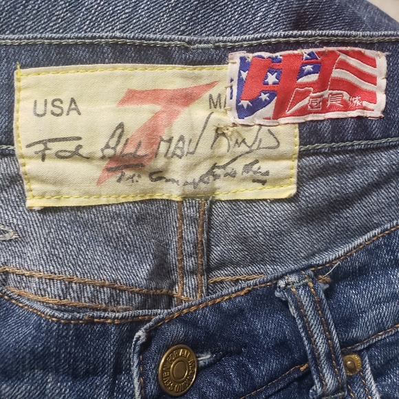 7FAM Sz 28 Floral & Rhinestone Embellished Jeans - Picture 4 of 16